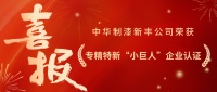 喜报！中华制漆新丰公司荣获专精特新 “小巨人” 企业认证！